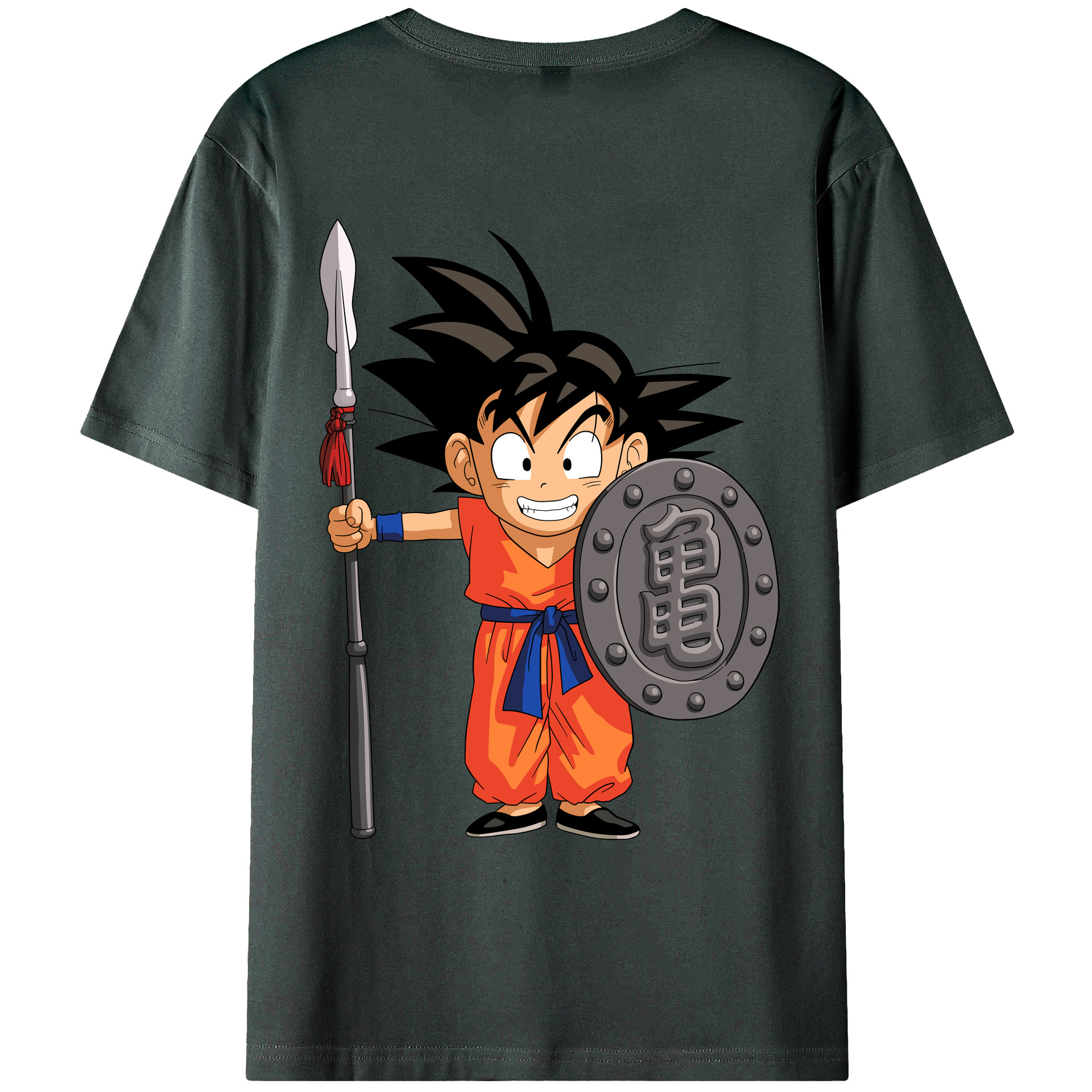 （画像用） ドラゴンボール 孫悟空（そん ごくう）Son Goku カカロット DRAGON BALL Kakarotto 綿100％ メンズ半袖Tシャツ（バックプリント） 通気性
